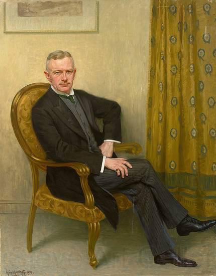Heinrich Hellhoff Portrait des kaiserlichen Kammerherrn von Winterfeldt, in Armlehnstuhl sitzend Germany oil painting art